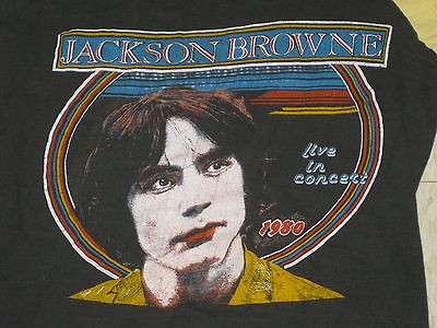 vtg RARE 70s JACKSON BROWNE 1979 80 Tour Jersey Shirt RUNNIN ON 