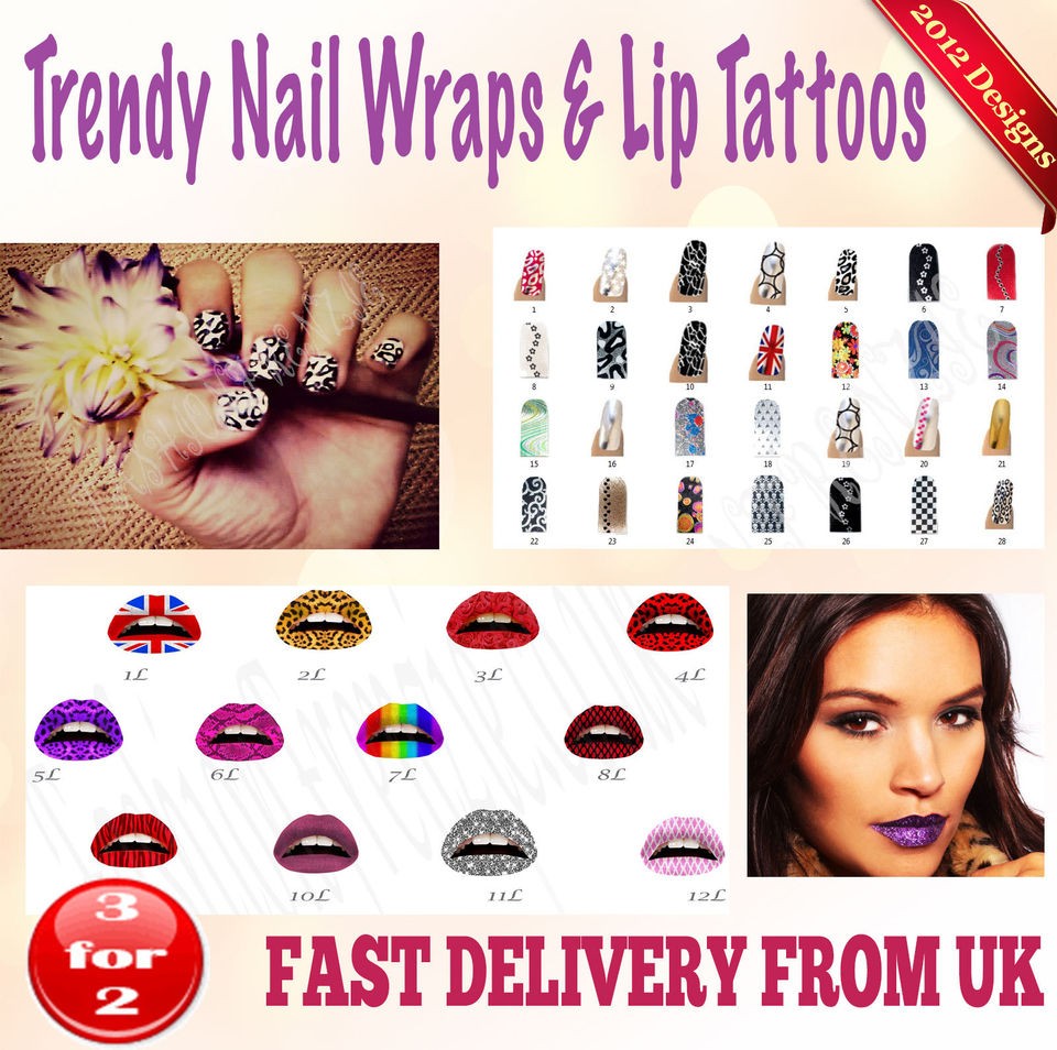   foils temporary lip tattoos 3 for 2 nail foils lip tattoos free uk p