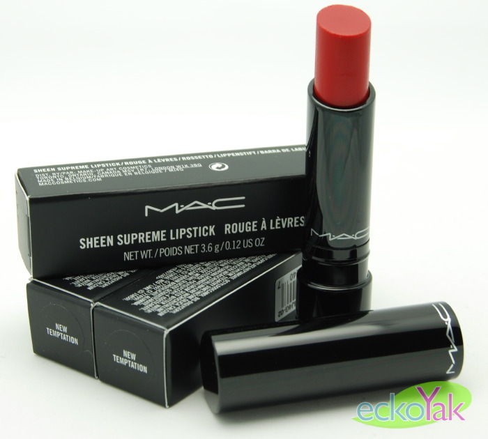 MAC SHEEN SUPREME LIPSTICK VIVID BLUE RED *NEW TEMPTATION* 2011