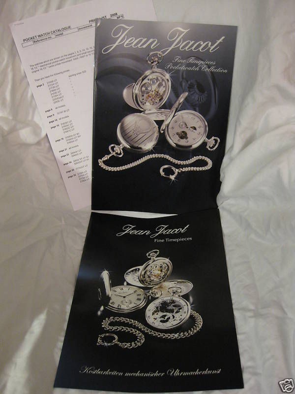 Jean Jacot Timepiece Catalog Pocketwatch Hunter Albert