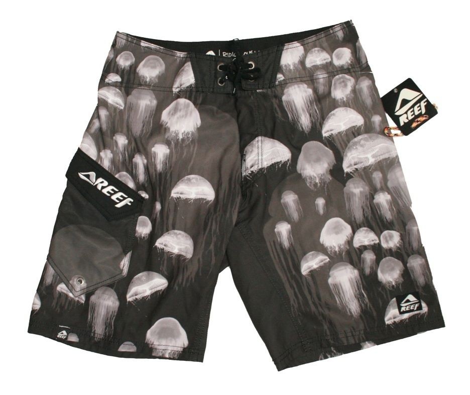 NEW Mens Reef SOLAR CELL Boardshorts   32 Waist   Gray