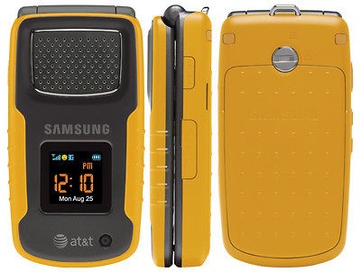 New Samsung Rugby A837 3G GPS AT&T Yellow Mobile Cell Phone