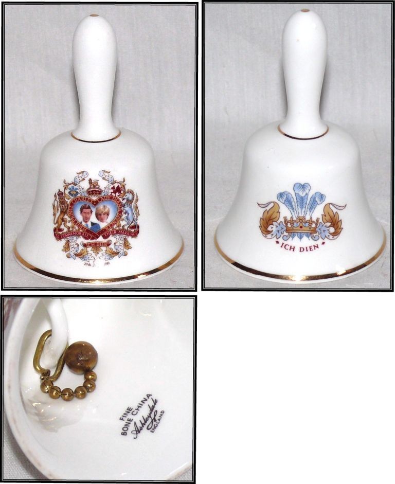 Vintage Charles Diana Marriage Fine Bone China Bell Ashleydale England