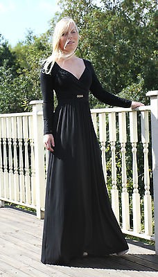   MontyQ Dress Long Sleeve Formal Evening Maternity Dress Party Gown