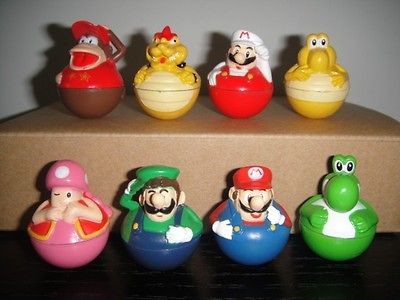 Super Mario Bros Tumblers Roly Poly Luigi Fire Mario Yoshi Donkey 