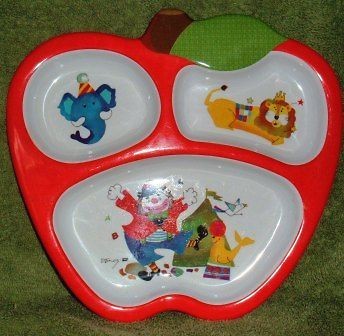 Childs Melamine divided plate, EUC