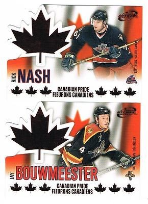 03 04 RICK NASH MCDONALDS ATOMIC CANADIAN PRIDE INSERT #3 BLUE JACKETS