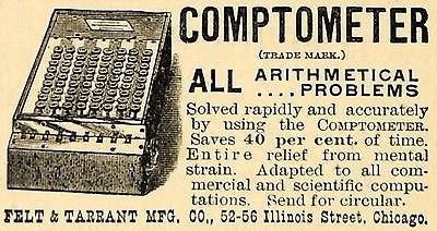   Felt Tarrant Comptometer Arithmetical Problems   ORIGINAL ADVERTISING