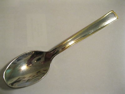 VINTAGE ROSTFREI COFFE TEA SUGAR BABY DESSERT GOLD TONE TRIMMED SPOON 