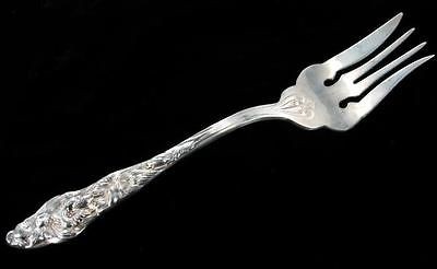   LARGE FORK NOUVEAU FLORAL MEAT VEGETABLE SERVER SILVER PLATEsilv