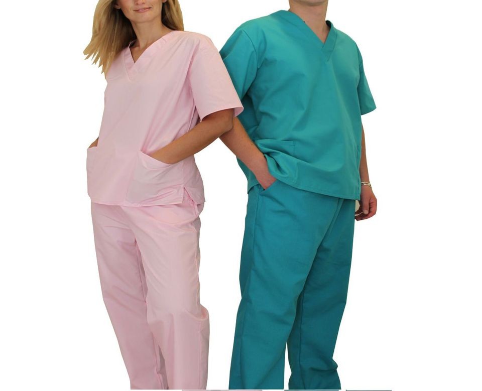 Medical Scrubs Sets NATURAL UNIFORMS XS S M L XL XXL XXXL Unisex Tops 