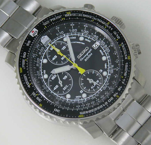   FLIGHTMASTER ALARM CHRONO PILOT 200M MENS WATCH SNA411P1 LTD FREE SHIP