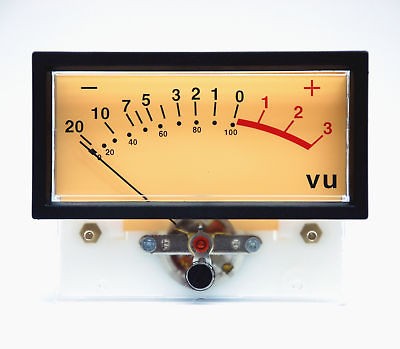 Panel VU Meter TN 73 0dB=1.288V 76x59mm LED lamp NISSEI