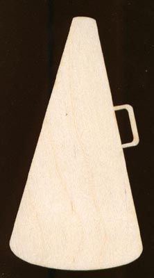 Megaphone Shape Sign Plaque Unfinished Wood #1252 12