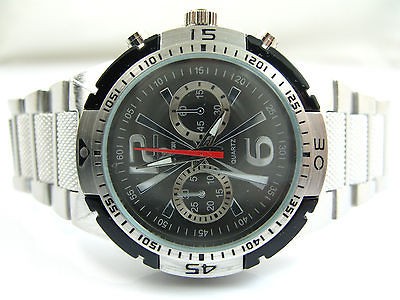 Mens Gents New Aviator Sports Quartz Designer Watch Grey Face 22/1 