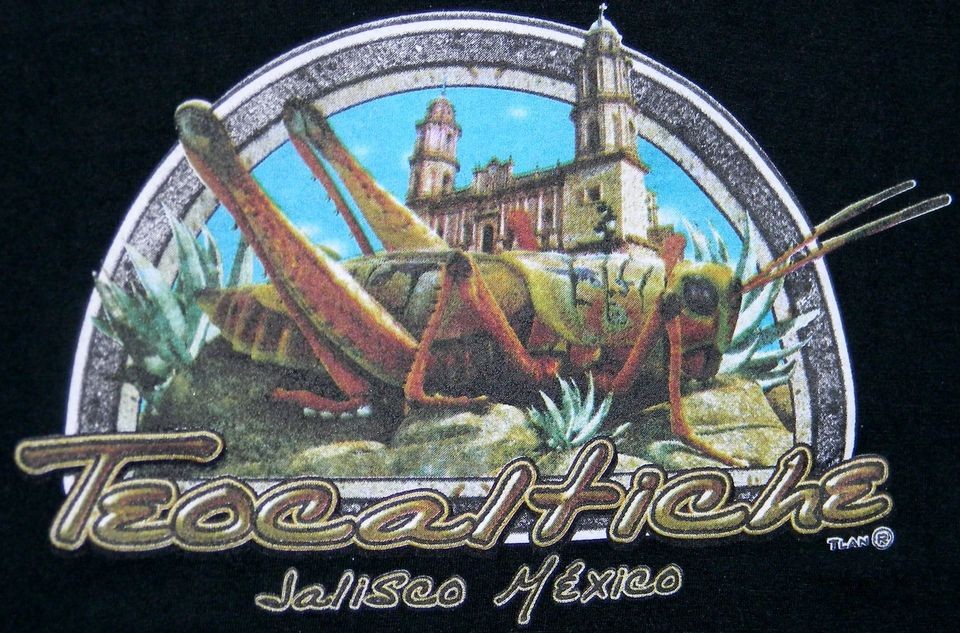 Teocaltiche Jalisco Mexico Grasshopper Black T Shirt XL Los Altos de 