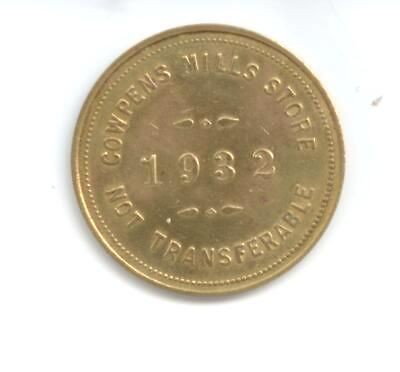 1932 COWPENS MILLS STORE TOKEN $1 MERCHANDISE VALUE