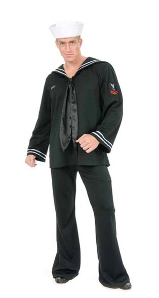 Mens 20s 40s Navy Sailor Uniform Halloween Costume