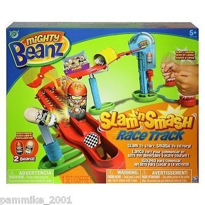 Mighty Beanz Slam N Smash Racetrack Track New 2 Exclusive Beans Target On Popscreen