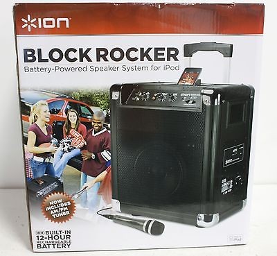 ION Audio IPA16 BLOCK ROCKER AM/FM Portable Speaker iPhone iPod   7808