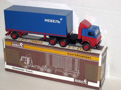   Kamaz 5410 Mebel Furniture Movers Tractor Trailer Truck 1/43 USSR