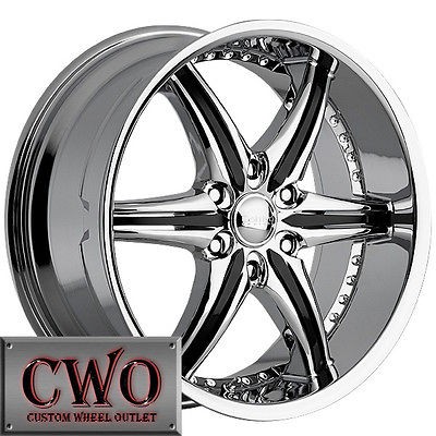 20 Chrome Cattivo 724 Wheels Rims 6x127 6 Lug Envoy Trailblazer Ranier 