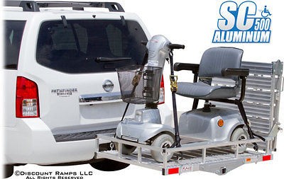 NEW ALUMINUM POWER WHEELCHAIR SCOOTER MOBILITY LIFT CARRIER RACK+RAMP 