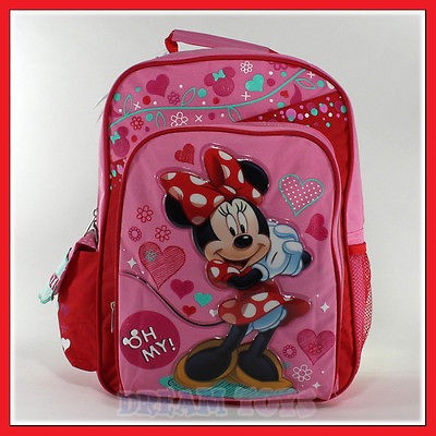 Disney Minnie Mouse Oh My 16 Backpack   Book Bag School Girls