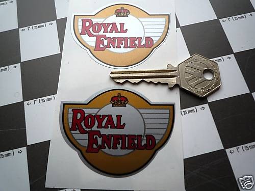 ROYAL ENFIELD motorcycle helmet stickers Trials bike +