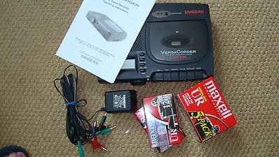 CRANE VERSA CORDER TAPE RECORDER RADIO TIMER DUAL SPEED BONUS TAPES