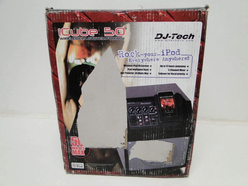 DJTECH CUBE50 Amplifier Speaker by DJTECH 3 channel Mixer with Tone 