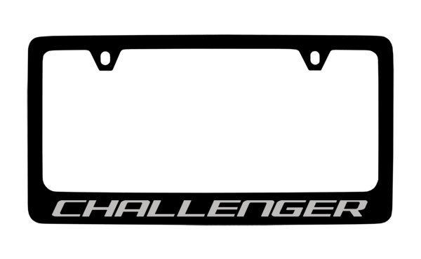 Dodge Challenger Black Coated Metal License Plate Frame Holder