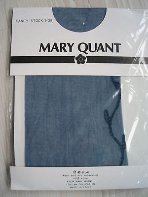 BNWT + MARY QUANT + FLOWER SEAM STOCKINGS + MOD + 60S