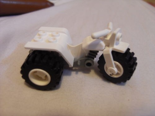 Motorcycle White Lego Three 3 Wheel Bike