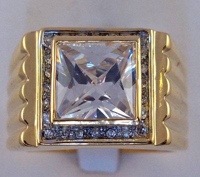 Mens Champion Russian formula ring PROFESSIONAL CLASS 18K GOLD overlay 