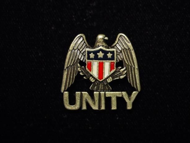 JJ Bronze Pewter UNITY American Eagle Tac Pin