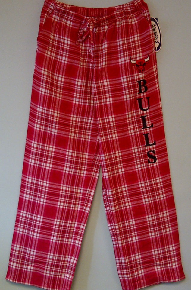 CHICAGO BULLS PAJAMA PANTS PLAID FLANNEL