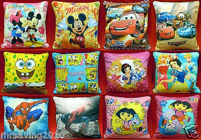 DISNEY DESIGN COVER & PILLOW TODDLER PRINCESS, DORA, SPIDER, MICKEY 