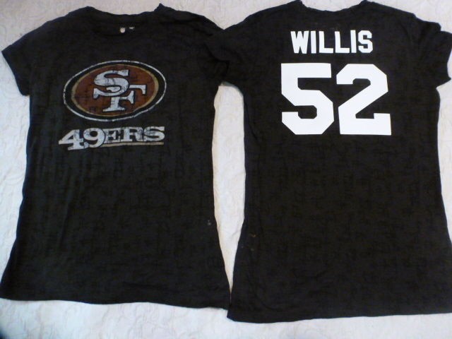 1011 WOMENS NFL Apparel 49ers PATRICK WILLIS SWEET Jersey Shirt NEW 