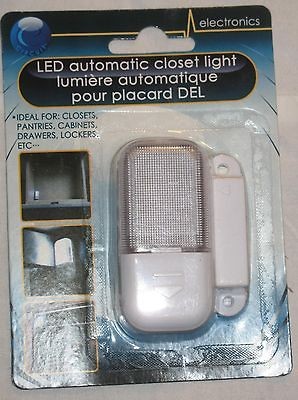 NIP LED Automatic Closet Pantry Cabinet Locker Drawer Light Battery 