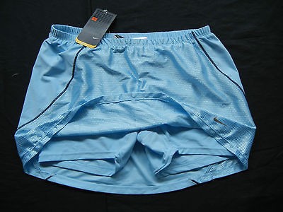 NEW NIKE WOMENS L 12 14 BLUE TENNIS SKORT SKIRT SHORTS DRI FIT SPHERE 