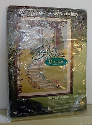 Crewel Embroidery Needlepoint Kit #0124 Paragon 14X20 Gazebo