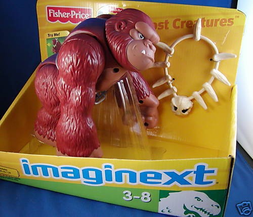 Fisher Price Imaginext Lost Creatures 7.5 Gorilla Ape Walks