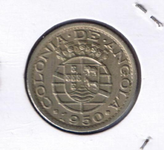 378# ANGOLA PORTUGAL 50 CENTAVOS 1950 KM# 72 NICE COIN