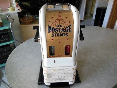 VINTAGE US POSTAGE STAMP VENDING MACHINE NORTHWESTERN CORP. MORRIS IL.