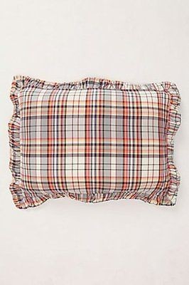 NIP $98 ANTHROPOLOGIE Maple Falls PLAID 2 STANDARD Shams