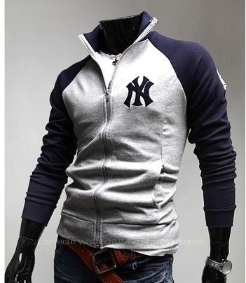 NEW STYLE YANKEES NEW YORK LOGO BASEBALL UNIFORM COAT ZIP JACKET 1870 