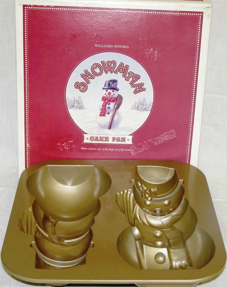 Williams Sonom​a 2005 Nordic Ware Snowman Cake Pan/Bake Mold New