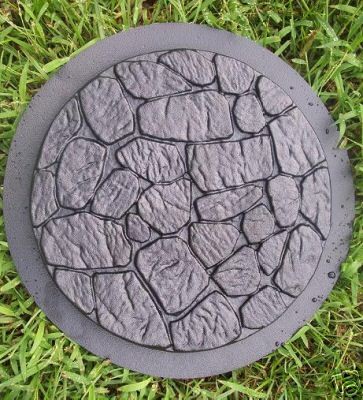 12  9x9 CONCRETE MOLDS GARDEN COBBLESTONE WALLS FLOORS