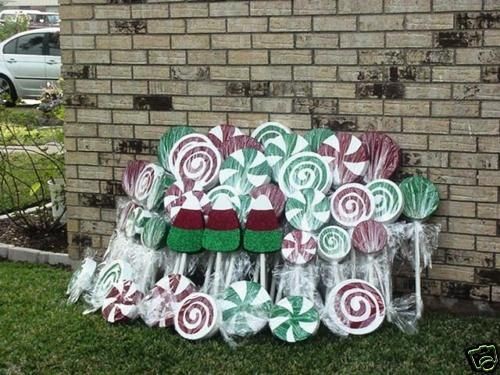 Outdoor Christmas Candyland Yard Decorations 60 Pieces